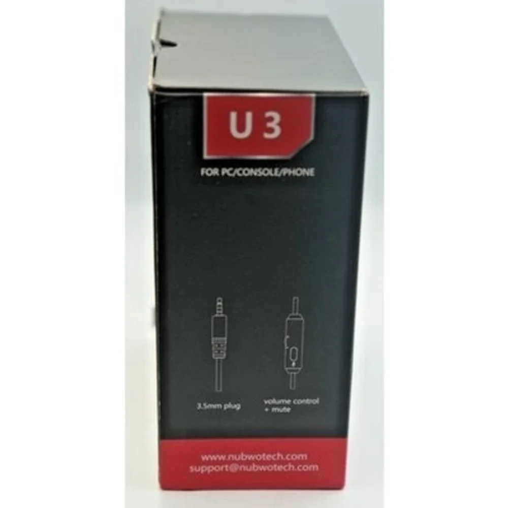 NUBWO‎ U3 Gaming Headset Black/Red Noise Isolation Wired Over-Ear